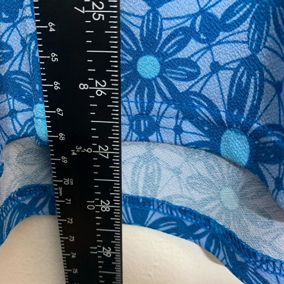 Bob Mackie Blue Graphic Relaxed Blouse – Stylish Vintage-Inspired Women’s Top 1X - Picture 5 of 10